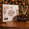 Winter Warmth Set with Cinnamon, Clove, Nutmeg & Pine Candle and Diffuser, presented in a Christmas gift box by The Handmade Soap Company.